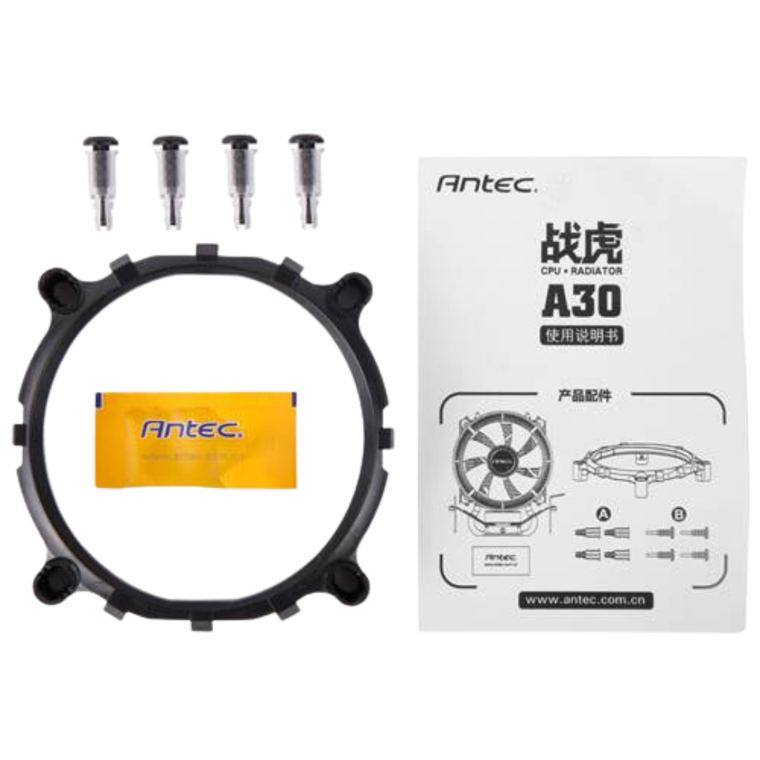 Antec CPU Cooler, A30, 92 mm LED Fan Fan for Intel LGA 775/1150/1151/1155/1156 & AMD Socket FM1/AM3/AM3+/AM2+/AM2/AM4