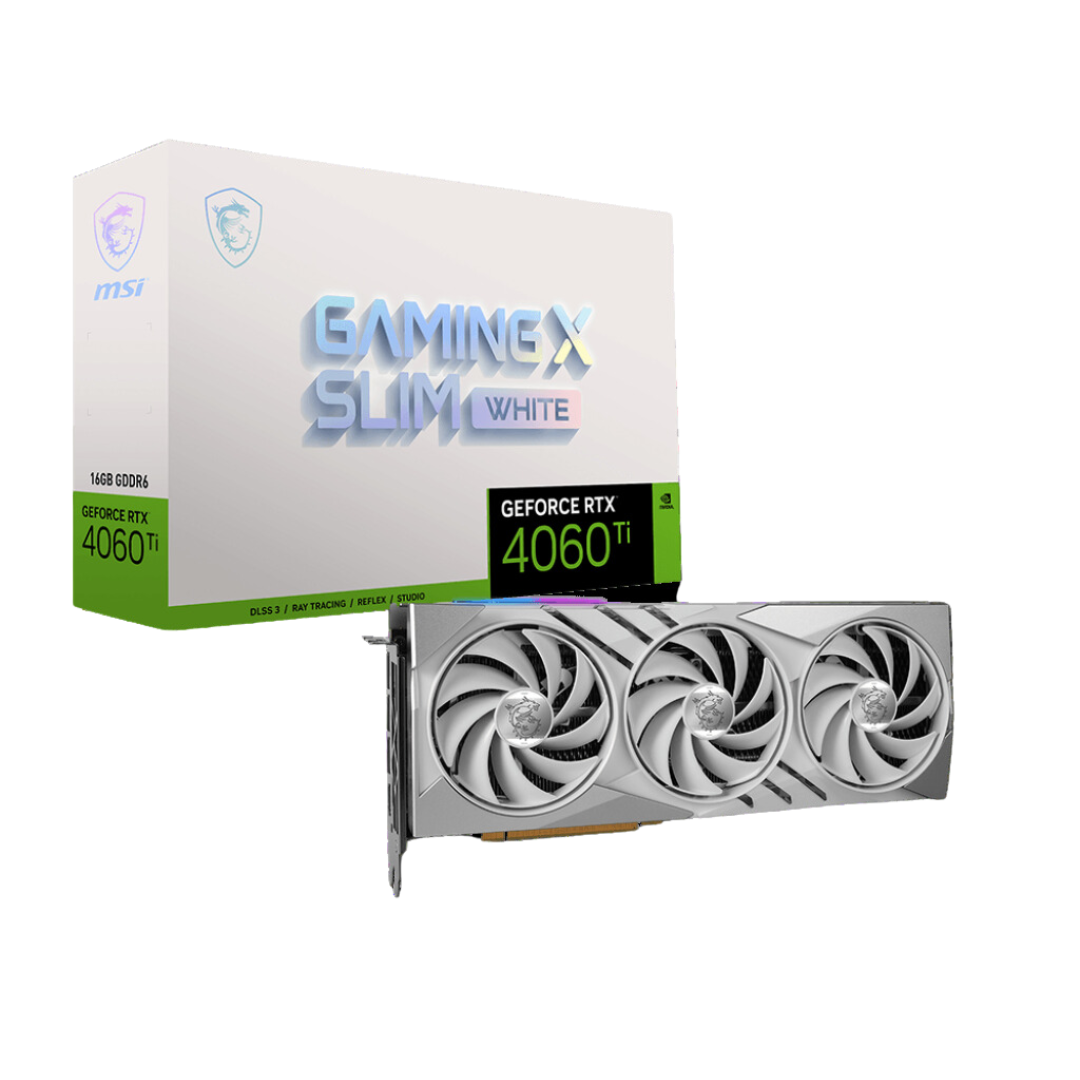 MSI GeForce RTX 4060 Ti GAMING X SLIM WHITE 16G 16GB GDDR6
