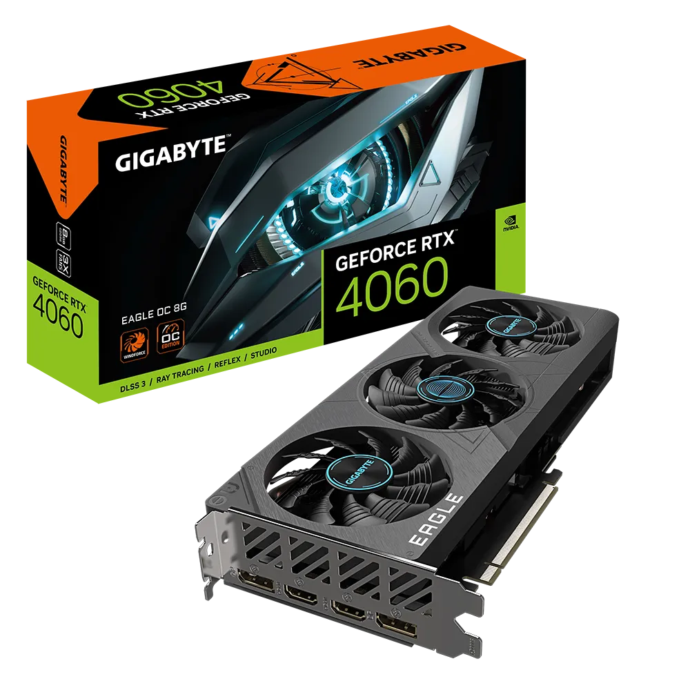 Gigabyte GeForce RTX 4060 EAGLE OC 8GB GDDR7 Graphics Card