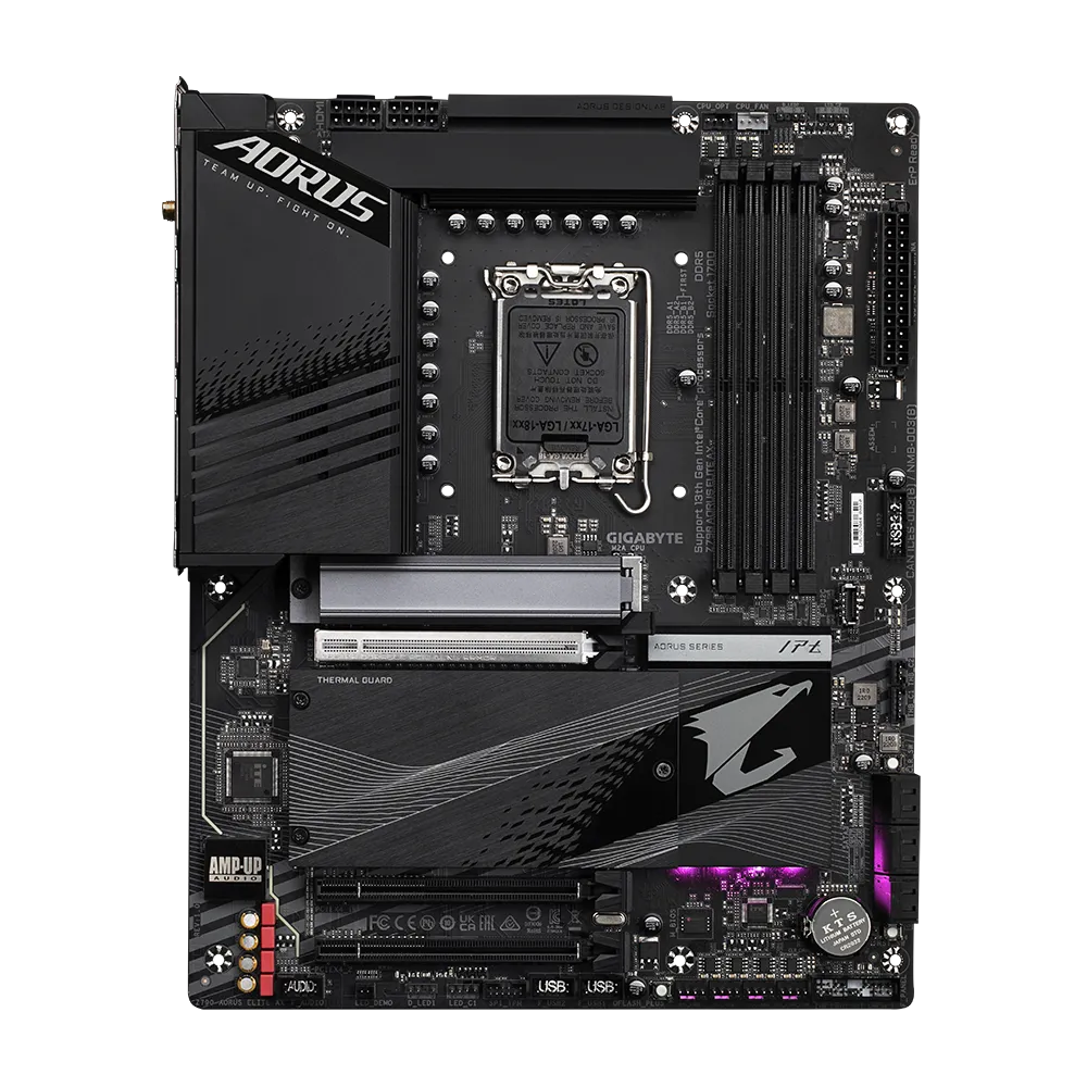 Gigabyte Z790 AORUS ELITE AX DDR5 ATX Motherboard - LGA1700, Intel Z790, DDR5 7600(O.C.), WiFi 6E, PCIe 5.0, USB 3.2 Gen 2x2, Windows 11 Support