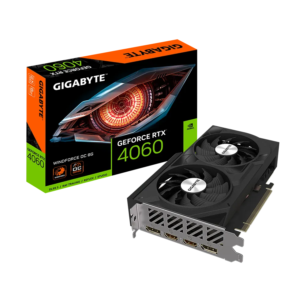 Gigabyte GeForce RTX 4060 WINDFORCE OC 8GB GDDR6 Graphics Card