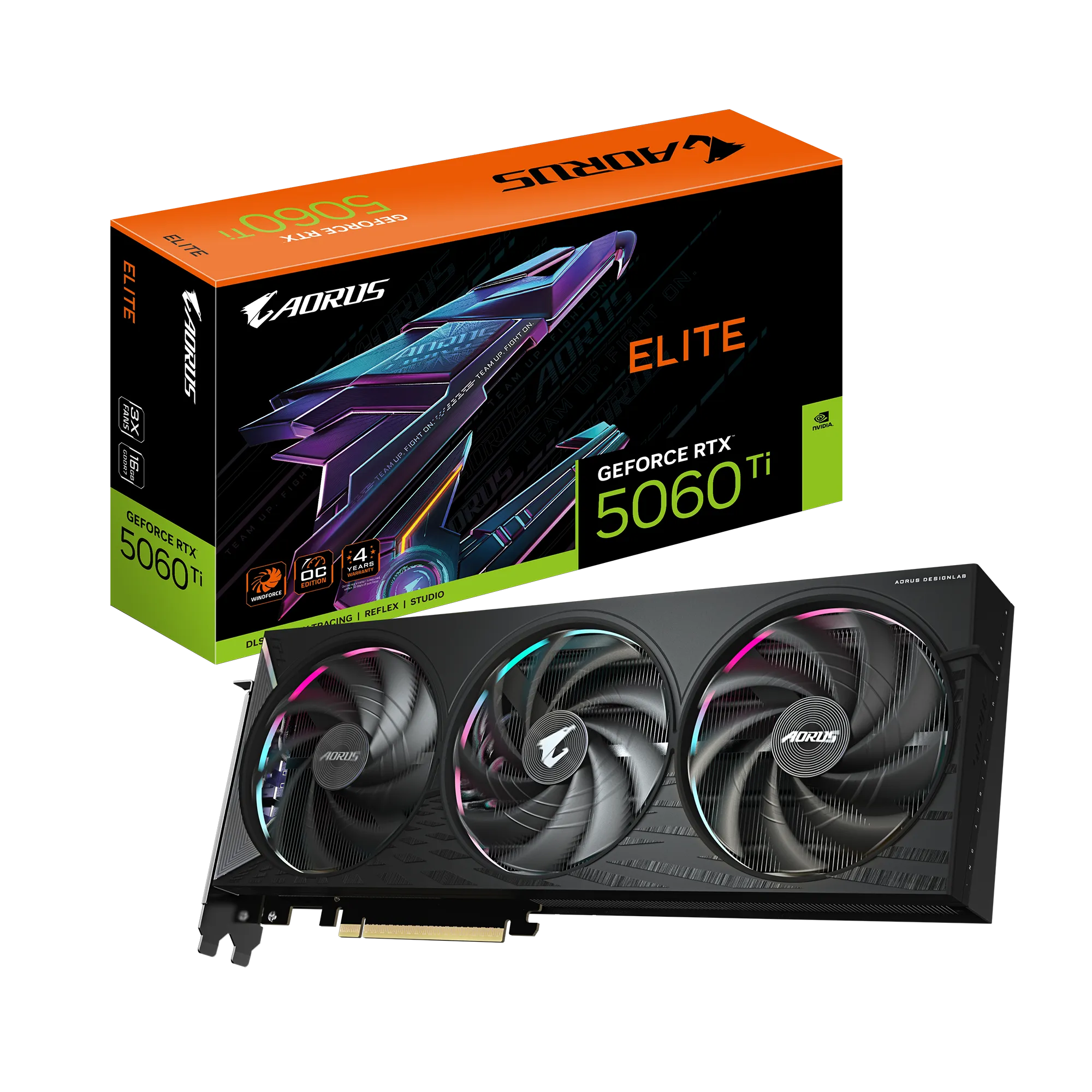 Gigabyte AORUS GeForce RTX 5060 Ti ELITE 16GB GDDR7 Graphics Card - | Buy Online at Shwetha Computers