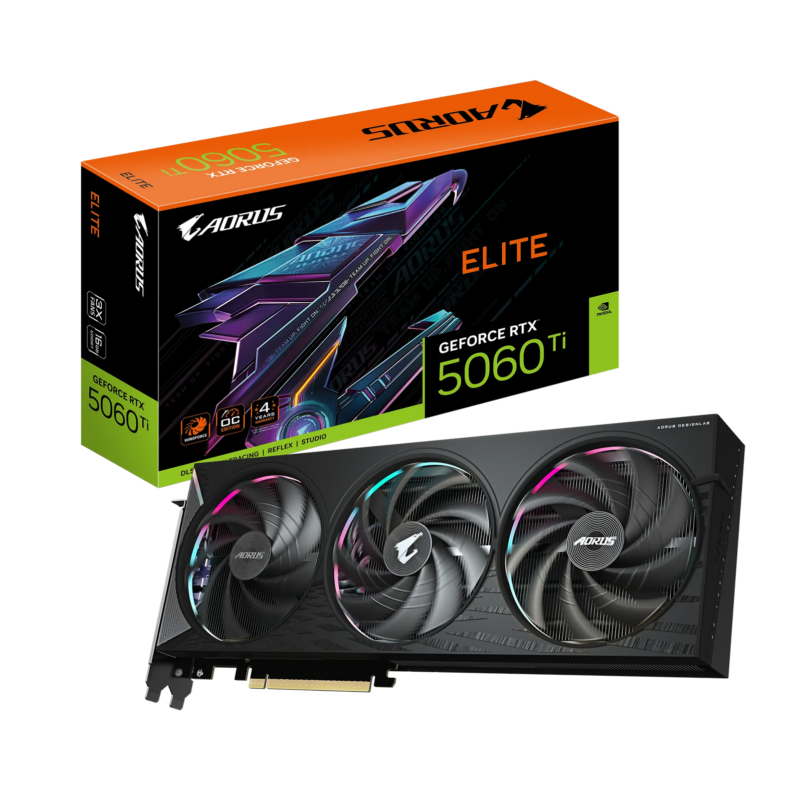 Gigabyte AORUS GeForce RTX 5060 Ti ELITE 16GB GDDR7 Graphics Card - | Buy Online at Shwetha Computers