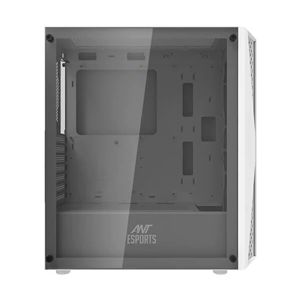 Ant Esports Chassis 220 Air White - ATX/M-ATX/ITX, 3.5Inch x2, 120mm x 3/140mm x 2 fan support, 240/280/360 mm liquid cooling support, 1 Year Warranty