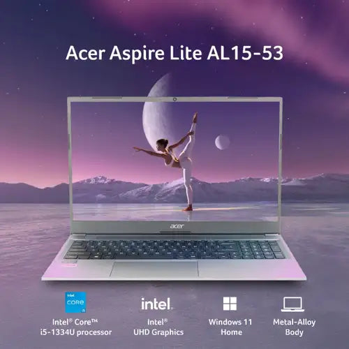 Acer Aspire Lite (AL15-53) Gaming Laptop Intel Core i5-1334U, Intel UHD Graphics, 16 GB, 512GB SSD, 15.6" FHD, UN.34ESI.00J