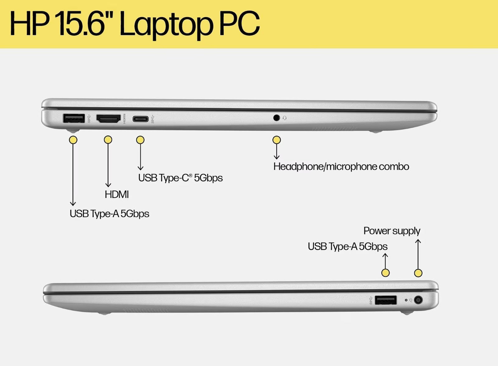 HP 15 Gaming Laptop Intel Core i3 processor, 8GB, 512GB SSD, Intel Graphics, 15.6