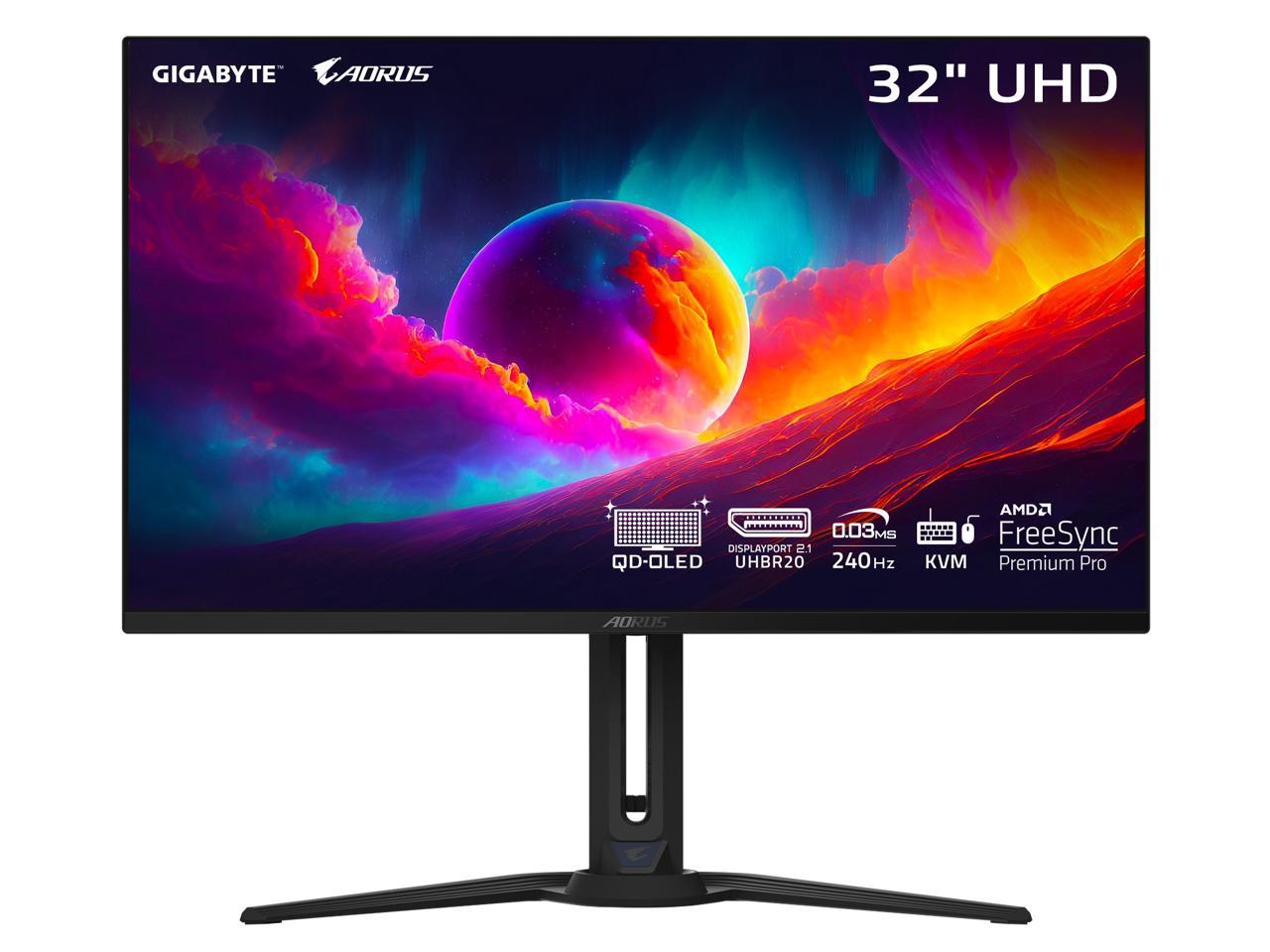 Gigabyte AORUS FO32U2P 32” QD-OLED Flat Gaming Monitor