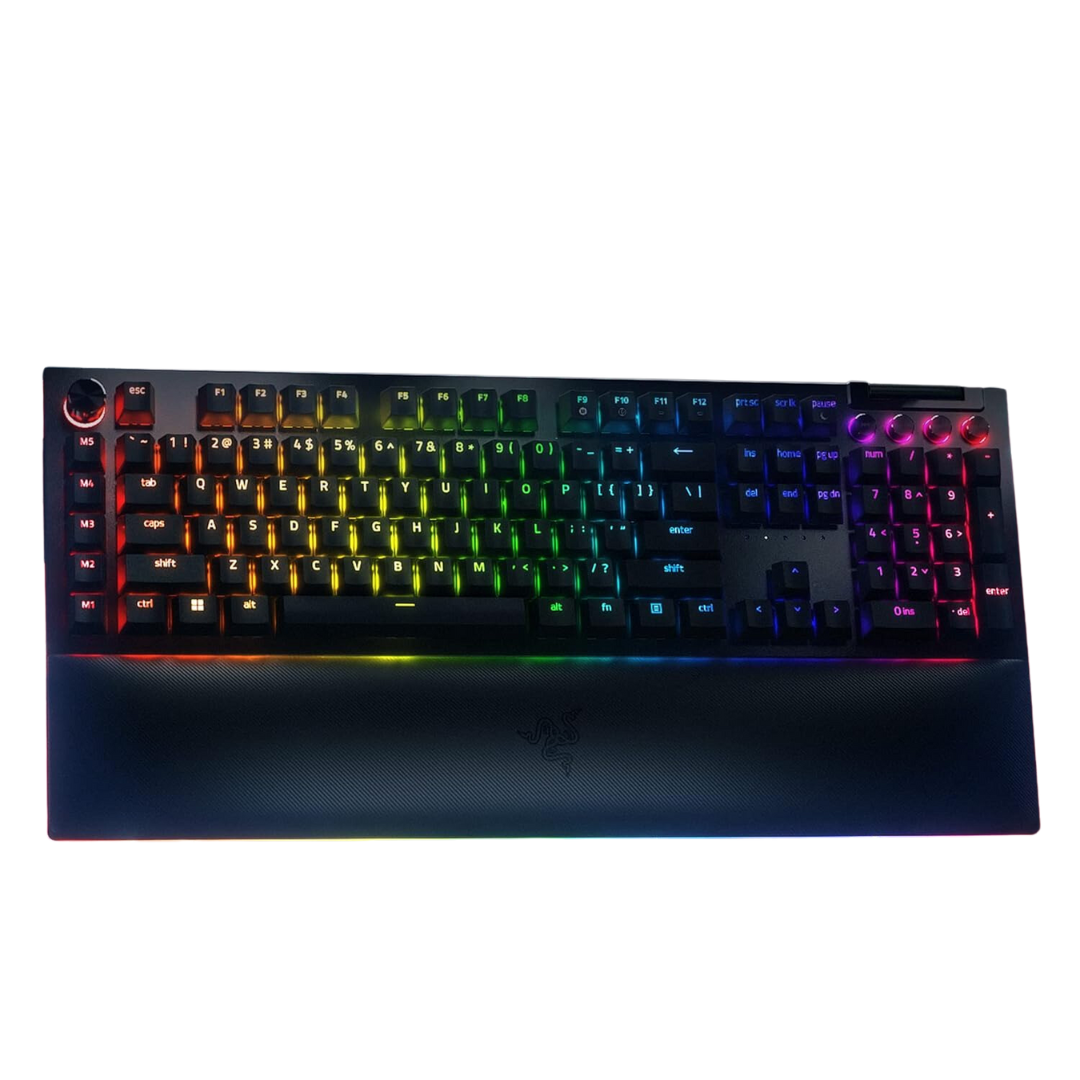 Razer BlackWidow V4 Pro - Razer Yellow Mechanical Switches, Razer Chroma RGB, Detachable Type C Cable