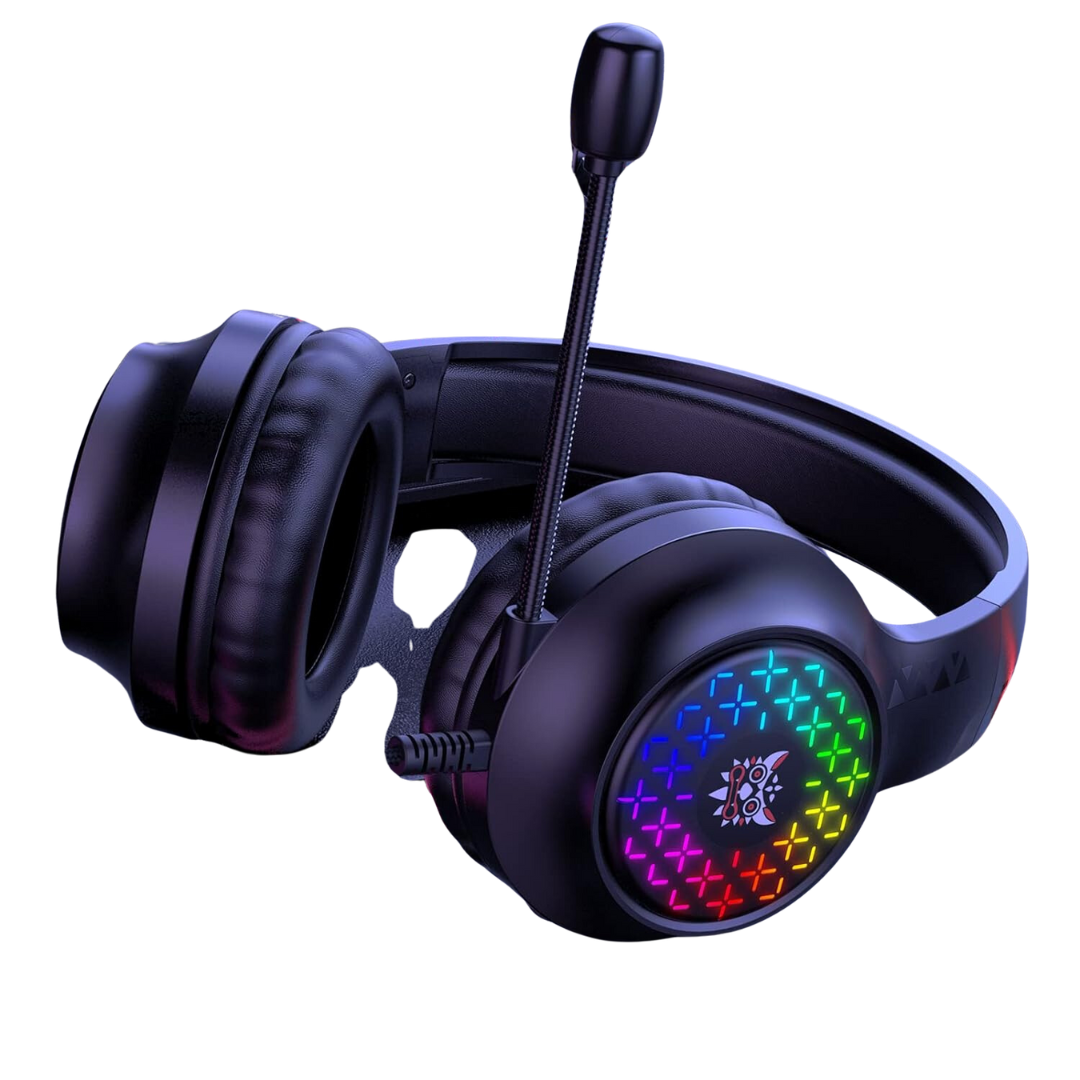 ONIKUMA X7 Pro Over-Ear Gaming Headset with Deep Bass and RGB LED - Black 400g Headphone Compatibility: PC, Android, Windows, iOS