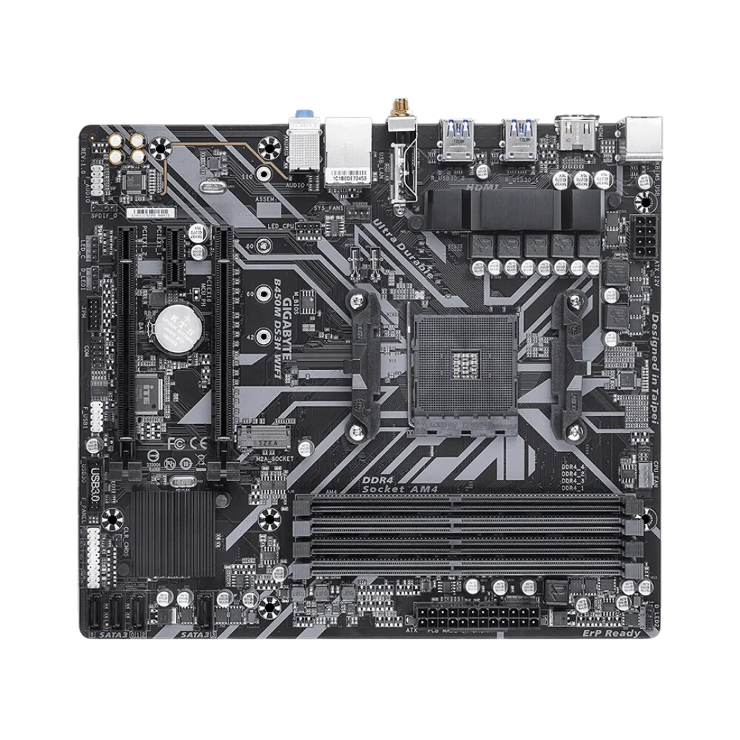Gigabyte B450M DS3H WIFI AMD Ryzen 5000 Micro ATX Motherboard