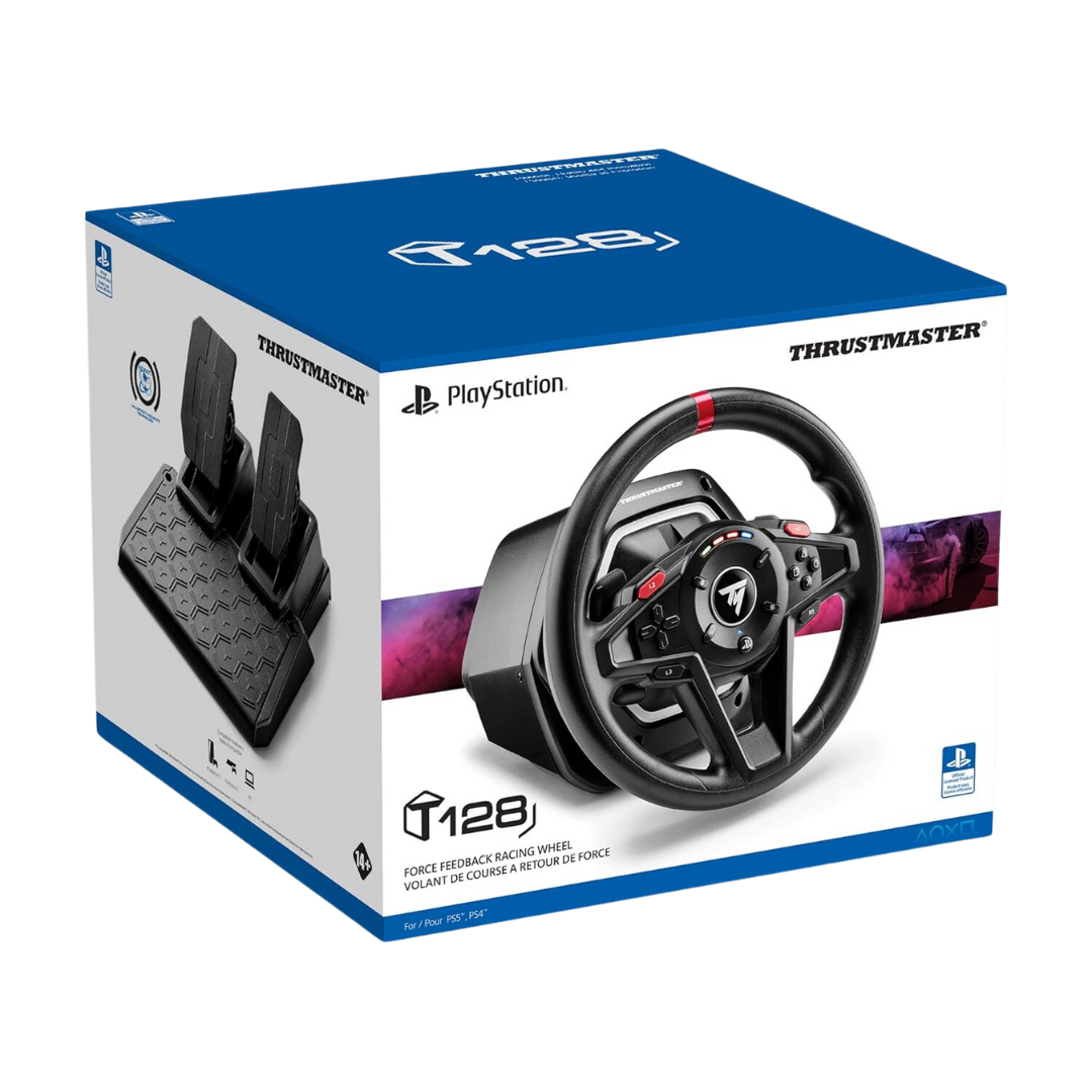 Thrustmaster T128 Force Feedback Racing Wheel with Magnetic Pedals - 10.2" Width - 11.8" Depth - 11.0" Height - 9.0 lb Weight