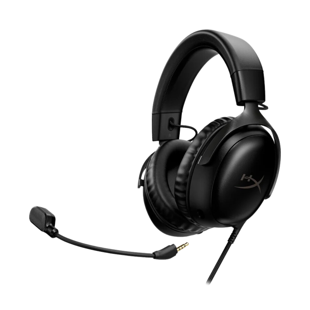 HyperX Cloud III Gaming Over Ear Headset - 53mm Drivers, Aluminum Frame, Memory Foam Ear Cushions, Noise-Cancelling Microphone, USB 2.0