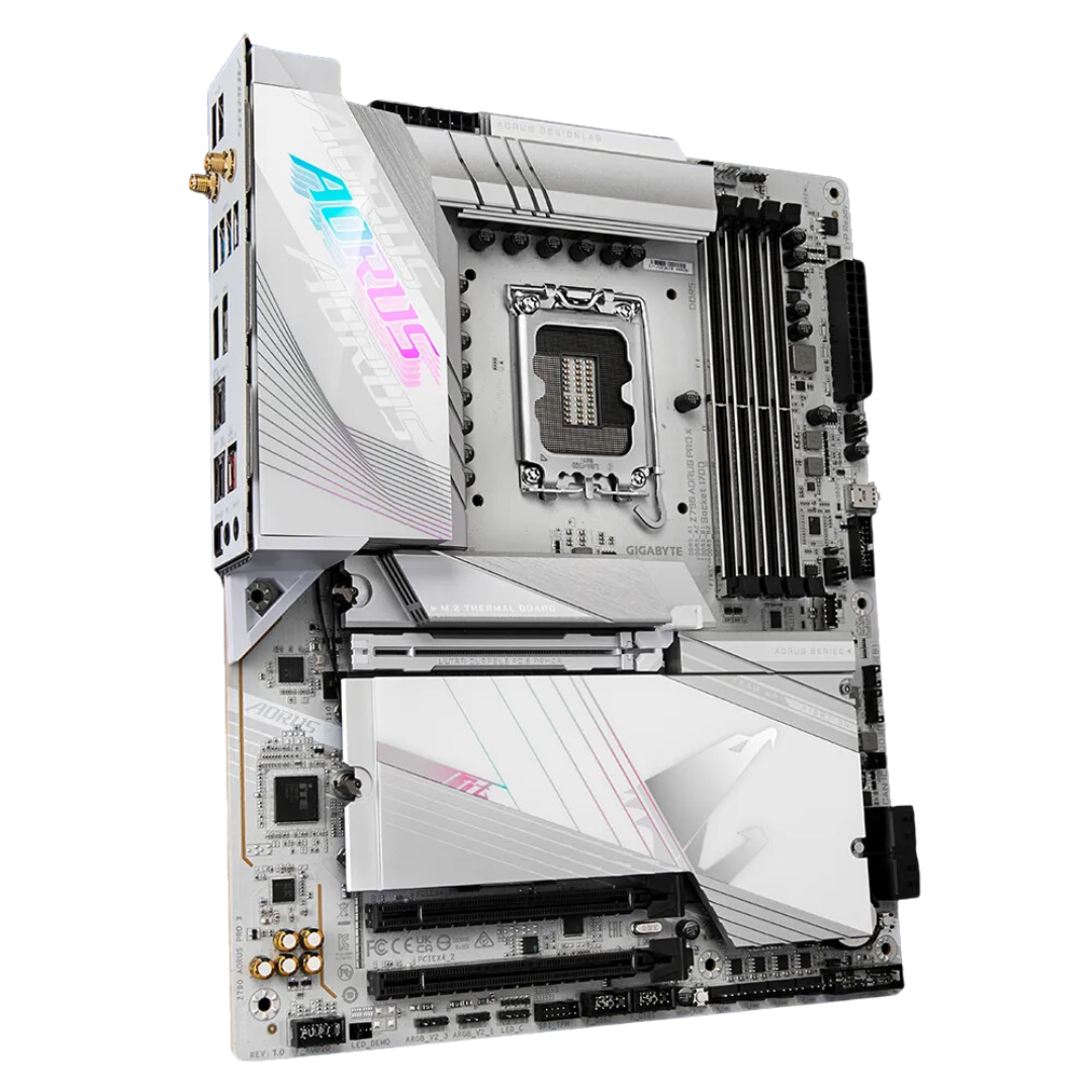 Gigabyte Z790 Aorus Pro X DDR5 ATX Motherboard - Intel Z790 Express Chipset, Support for DDR5 8266(O.C), Intel HD Graphics Support, Realtek ALC1220-VB CODEC, 5GbE LAN Chip, Smart Backup Support, Support for Windows 11 64-bit