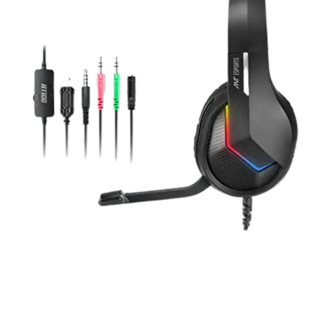 Ant Esports H1100 Pro Auto RGB Gaming Headset - 50mm Speaker, 20Hz-20Khz Frequency, USB+3.5mm 4pin Connectors