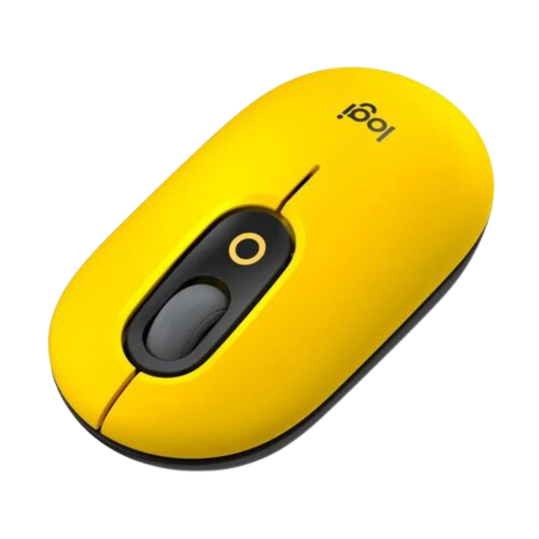 Logitech POP Mouse - Yellow (910-006514) High Precision Optical Tracking 4000 DPI Customizable Emoji Button