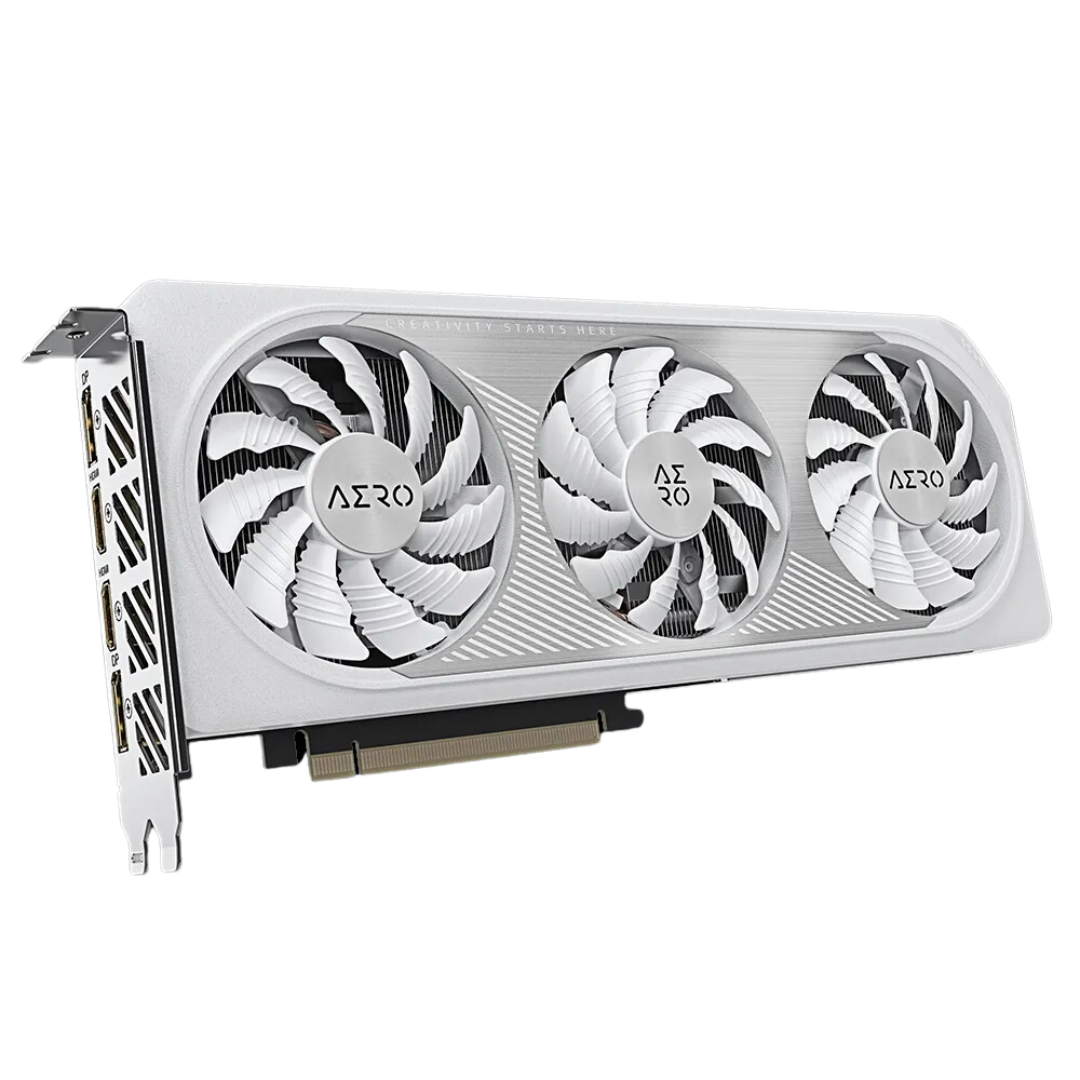 Gigabyte RTX 4060 AERO OC 8GB DDR6 Graphics Card - GeForce RTX™ 4060 Ti, 2580 MHz, 8GB GDDR6, 7680x4320 resolution.