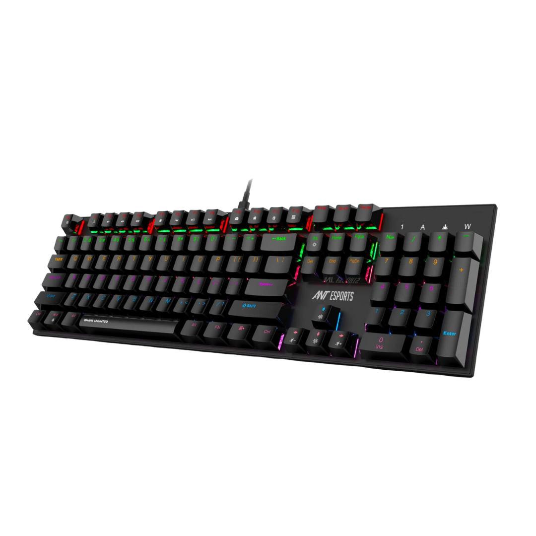 Ant Esports MK3200 Mechanical Gaming Keyboard Black LED 104 Keys Outemu Red Switch 26 Key Anti-Ghosting 1 Year Warranty