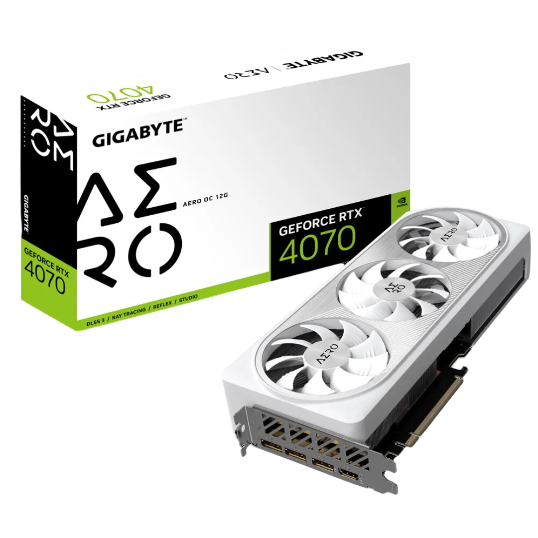 Gigabyte GeForce RTX 4070 AERO OC 12G Graphics Card - 2565 MHz Core Clock, 12 GB GDDR6X Memory, PCI-E 4.0.