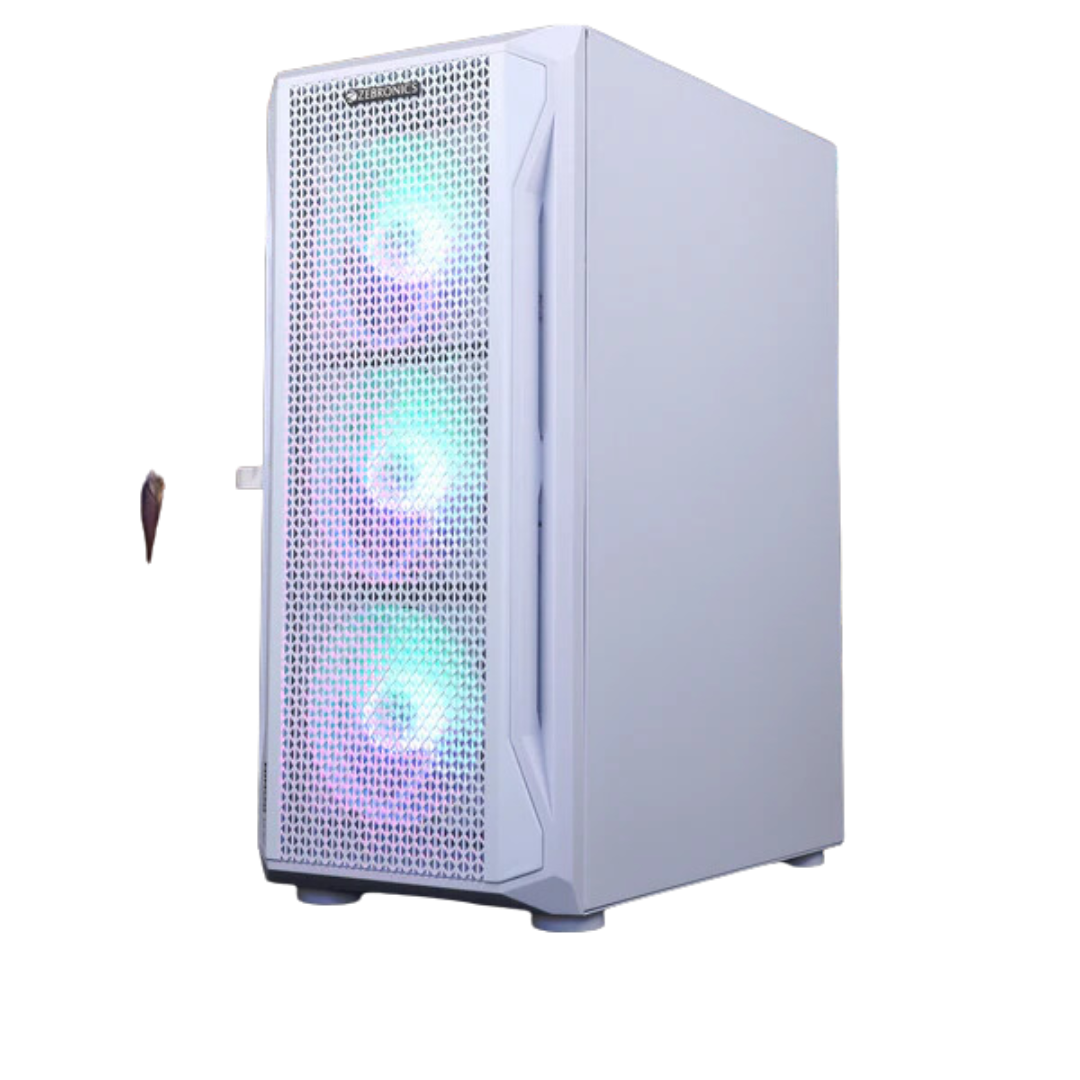 Zebronics Ronin Mid Tower Computer Case - EATX/ATX/mATX, Tempered Glas ...
