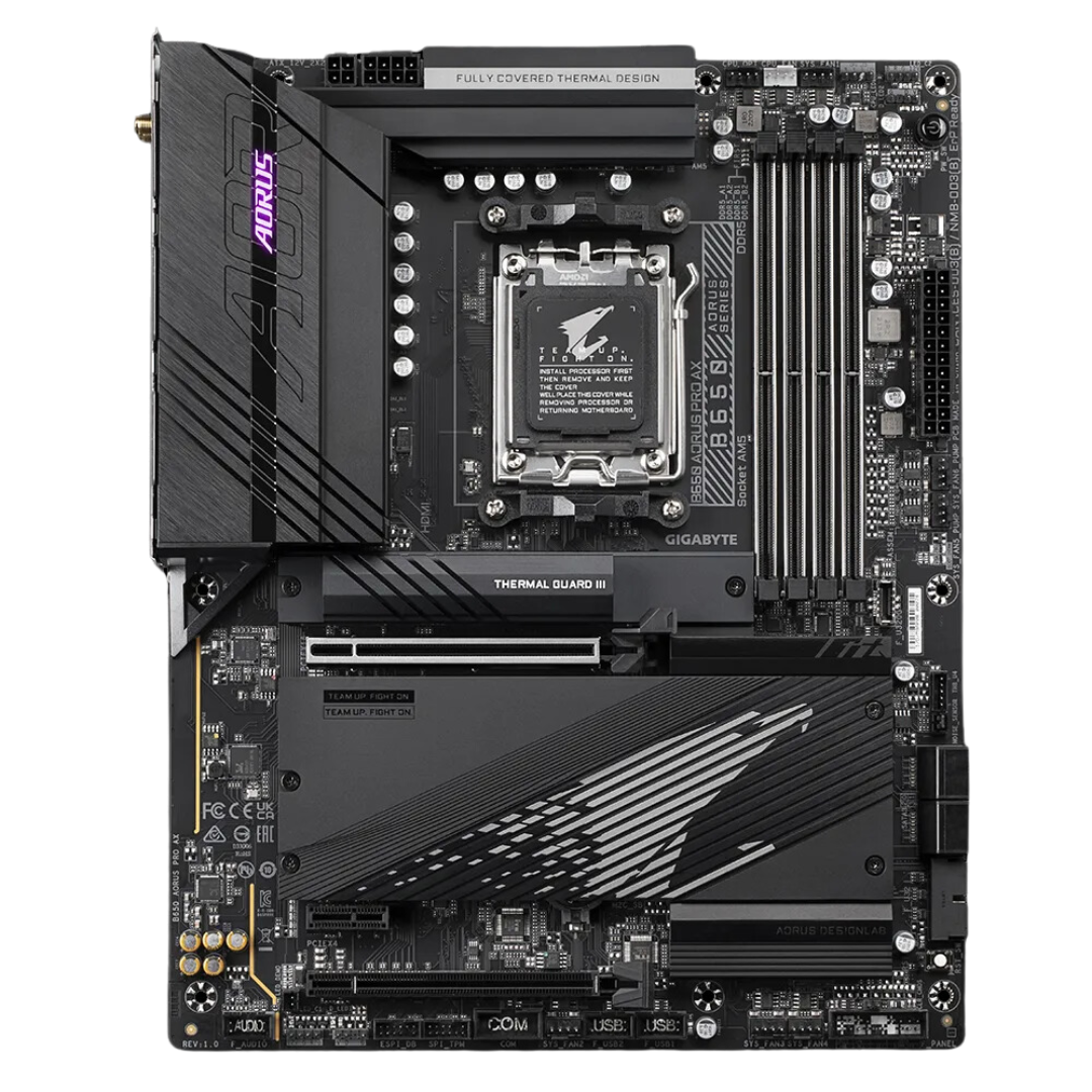 Gigabyte B650 AORUS PRO AX ATX Motherboard with AMD Socket AM5, DDR5 8000(OC) Memory Support, Intel 2.5GbE LAN, and WiFi 6E
