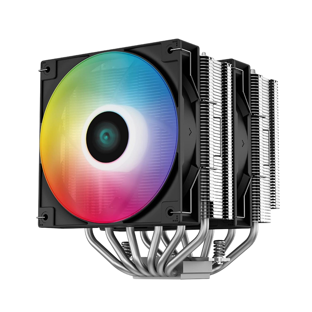 DeepCool AG620 ARGB CPU Air Cooler 120mm 1850RPM 67.88 CFM 29.4 dB(A) 6 Heatpipes 1300g Hydro Bearing LED Fan