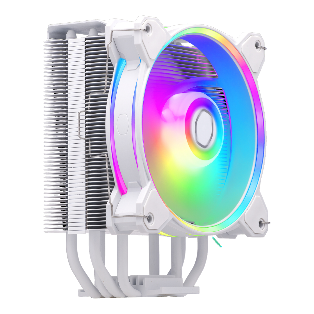 Cooler Master AIR Cooler 212 HALO White 124x73x154mm Addressable RGB 4 Heat Pipes