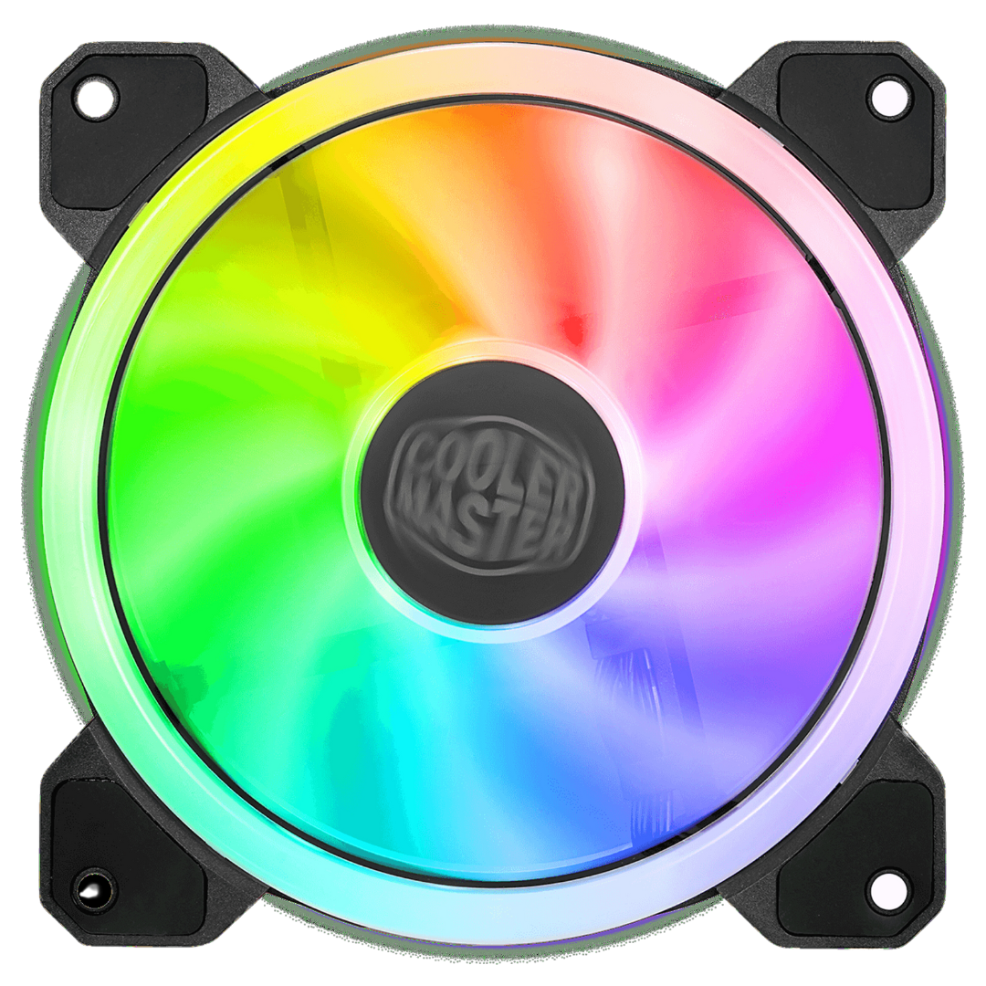 Cooler Master MasterFan MF120 S3 ARGB 120mm Case Fan - 16 Addressable RGB LEDs - 650-1800 RPM - 52 CFM - 1.82 mmH2O - Rifle Bearing - 2 Year Warranty