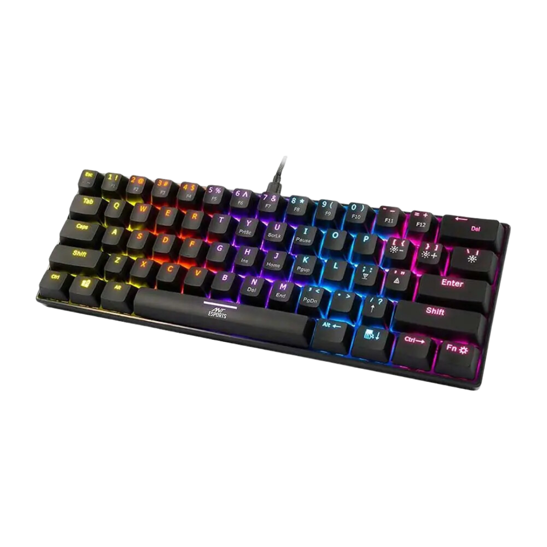 Ant Esports MK1200 Black Mechanical Gaming Keyboard - Red Switch, LED Backlighting, Anti-Ghosting Matrix, USB Interface