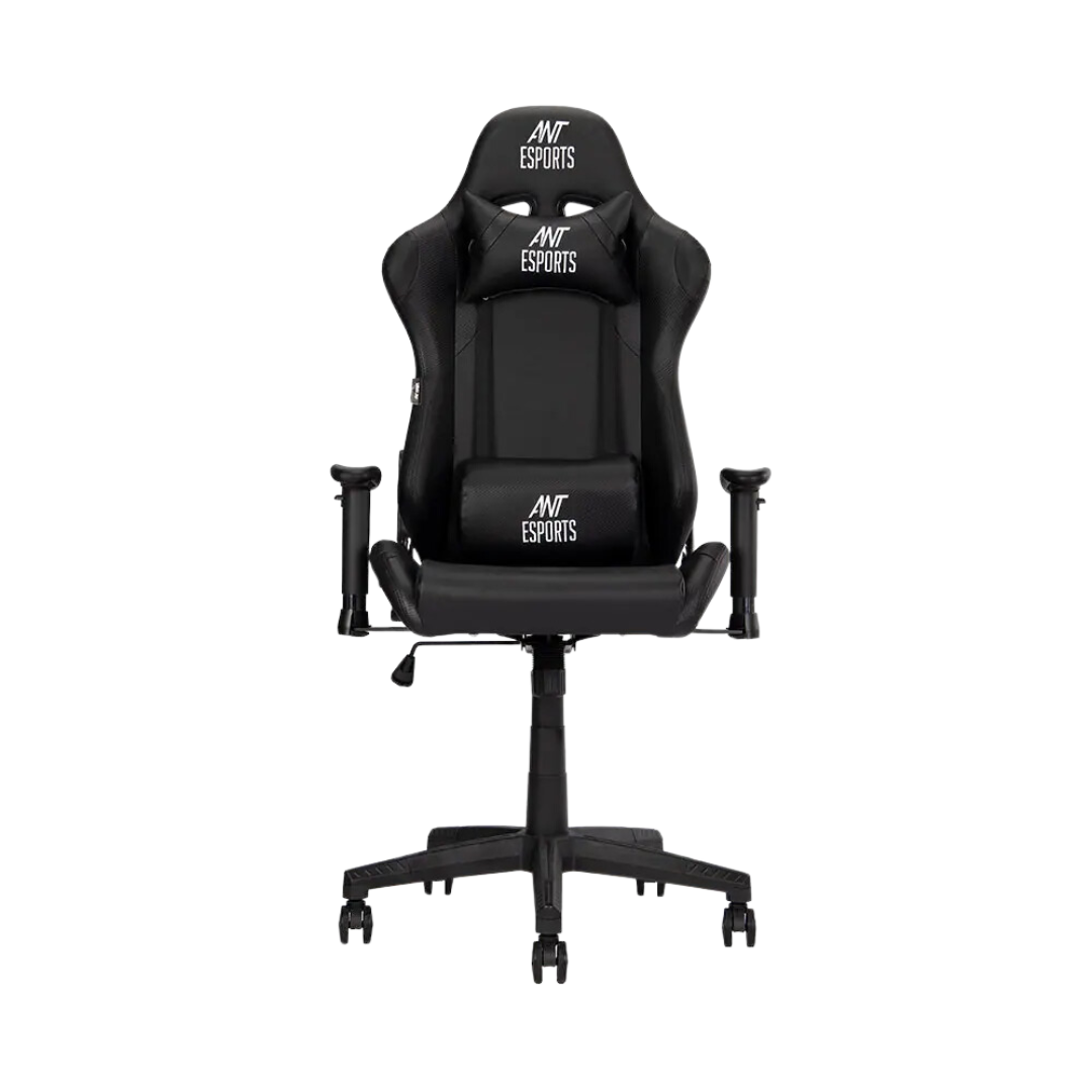 Ant Esports Carbon Gaming Chair Black - Adjustable Lumbar Support, 150-Degree Tilt, 4D Armrests