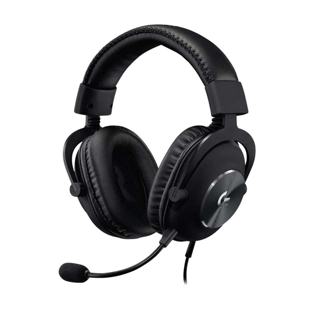 Logitech G Pro Gaming Headset - Wired, Over-Ear, Stereo Sound, 2 Meter Cable, Passive Noise Cancellation, Compatible with Laptops, Desktops, Tablets, Mobile Phones, Gaming Consoles