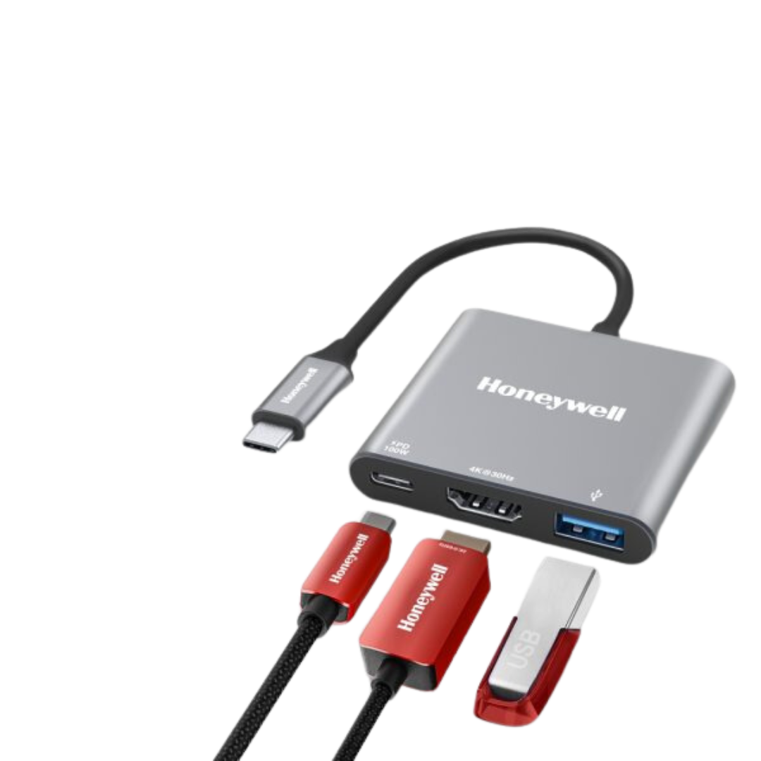 Honeywell Type C to HDMI Adapter with PD Charging & USB 3.0 - 100W, 5Gbps