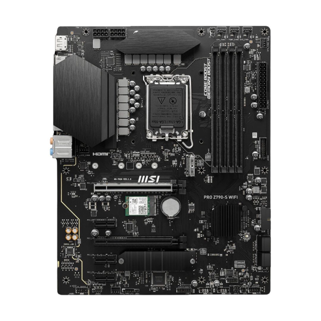 MSI PRO Z790-S WIFI ATX Motherboard - INTEL Z790, LGA 1700, DDR5 6600+(OC), PCIe 5.0, Wi-Fi 6E, Bluetooth 5.3