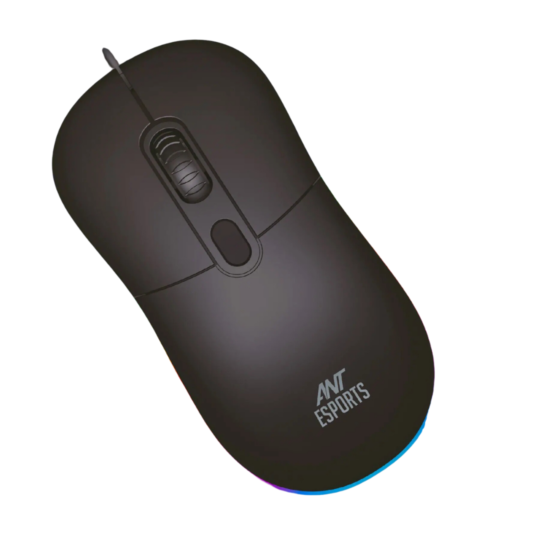 Ant Esports GM40 Backlit RGB Gaming Mouse - 2400 DPI Sensor, 1000Hz Polling Rate