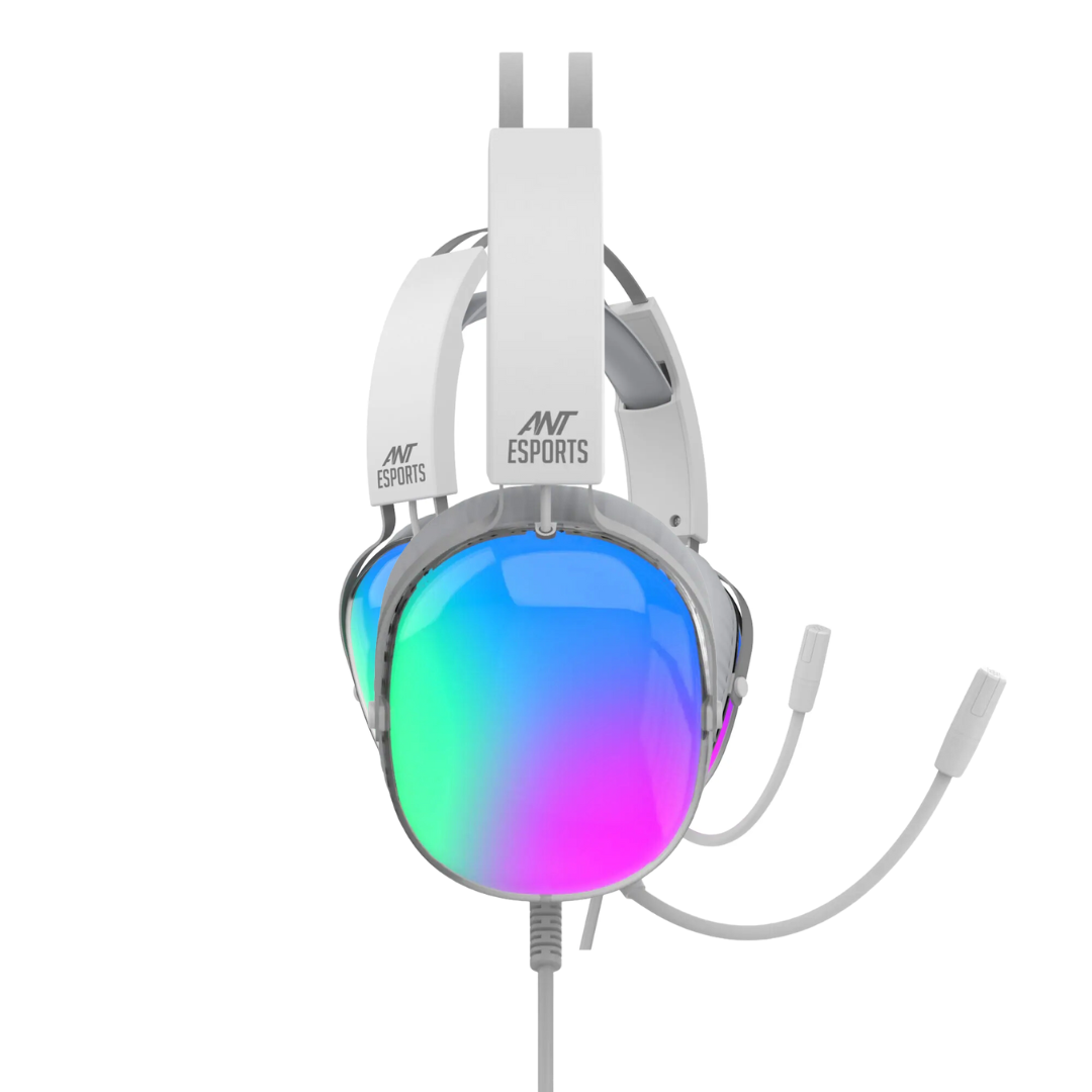 Ant Esports H1150 White 40mm RGB Wired Headset