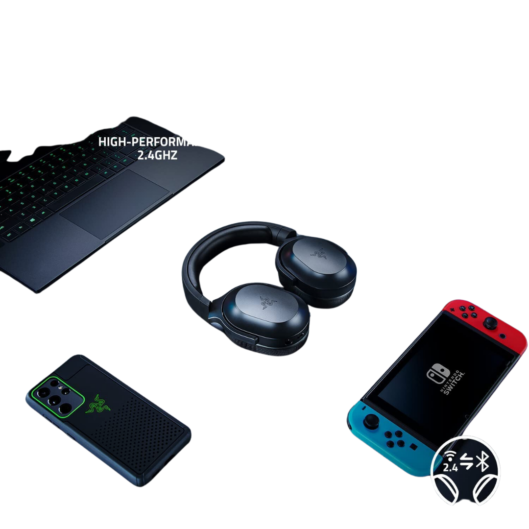 Razer Barracuda X Wireless Gaming Headset (Black) - TriForce Driver, 50hr Battery Life