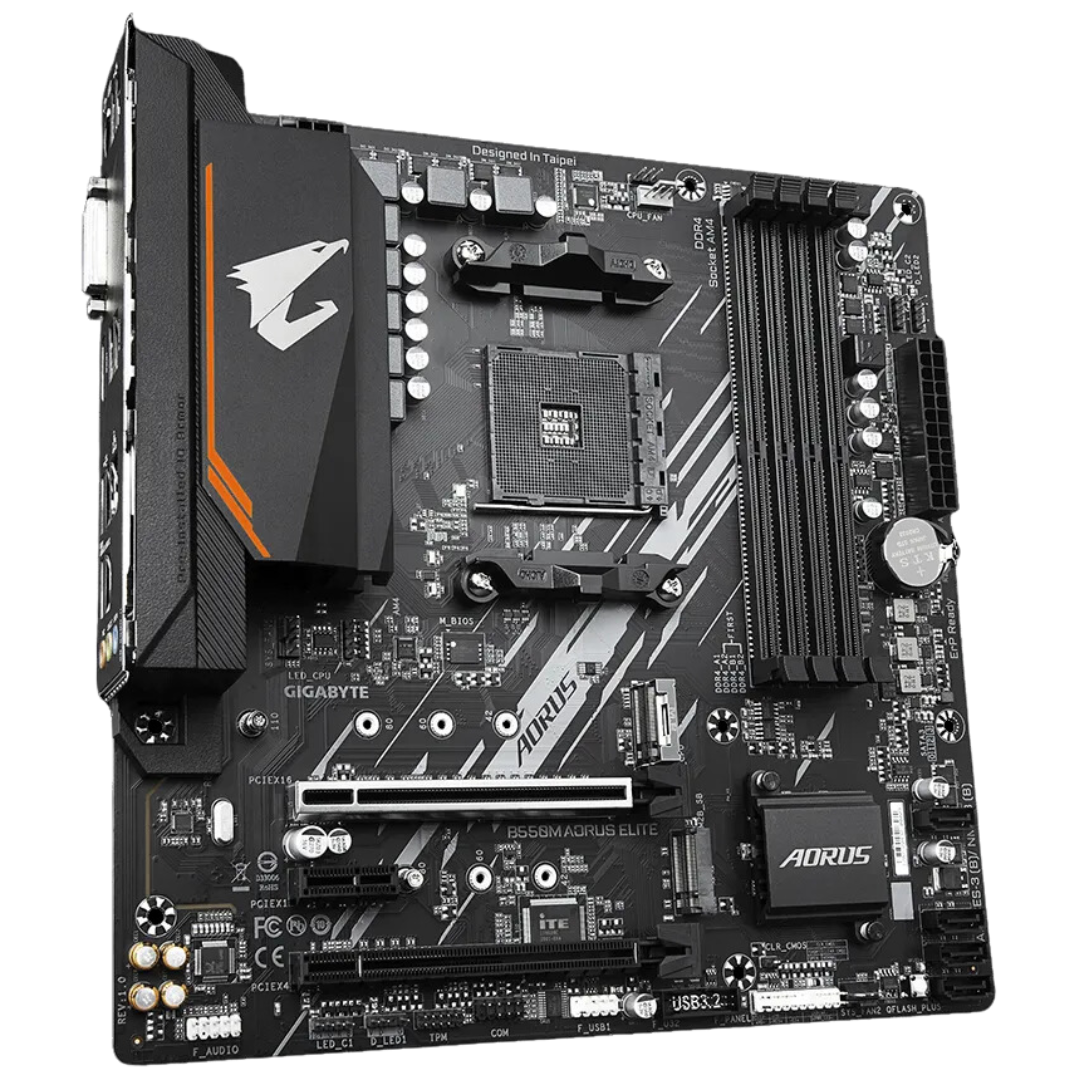 Gigabyte B550M AORUS ELITE Micro ATX Motherboard with AMD B550 Chipset