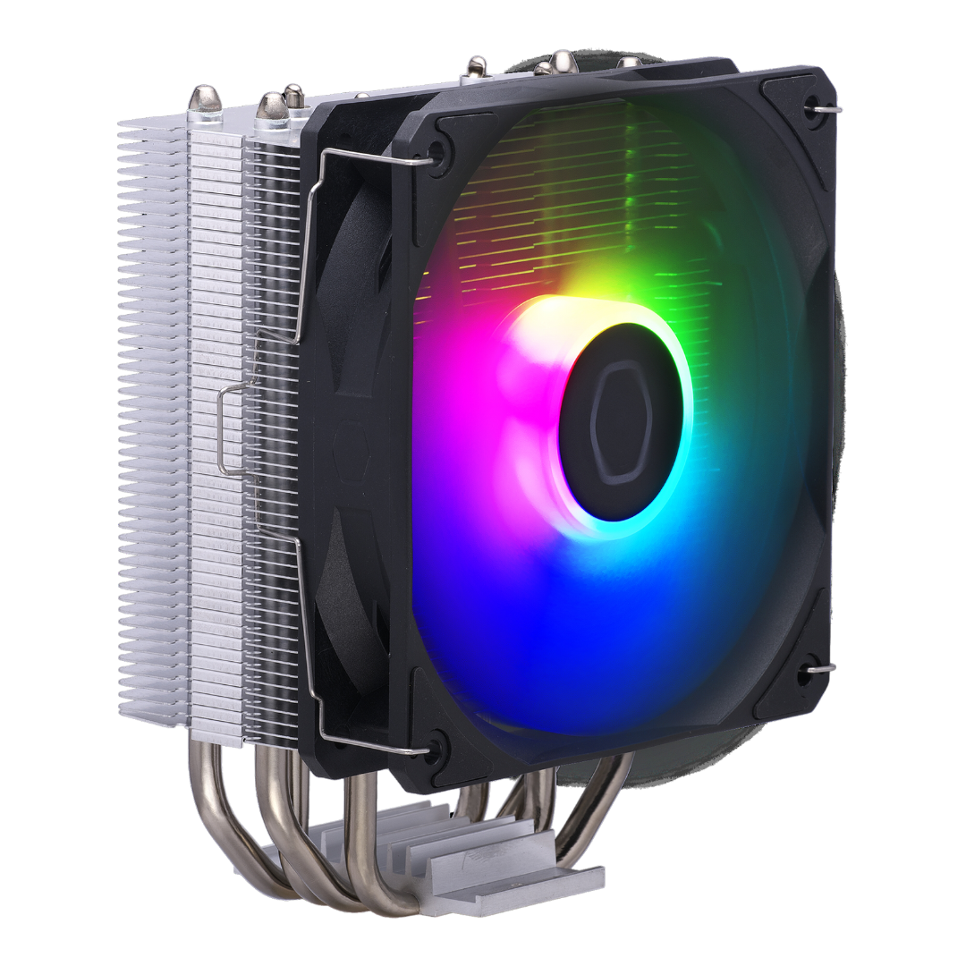 Cooler Master AIR Cooler 212 SPECTRUM V3 Silver 120mm 4-Heat Pipe CPU Fan RGB 71.93 CFM
