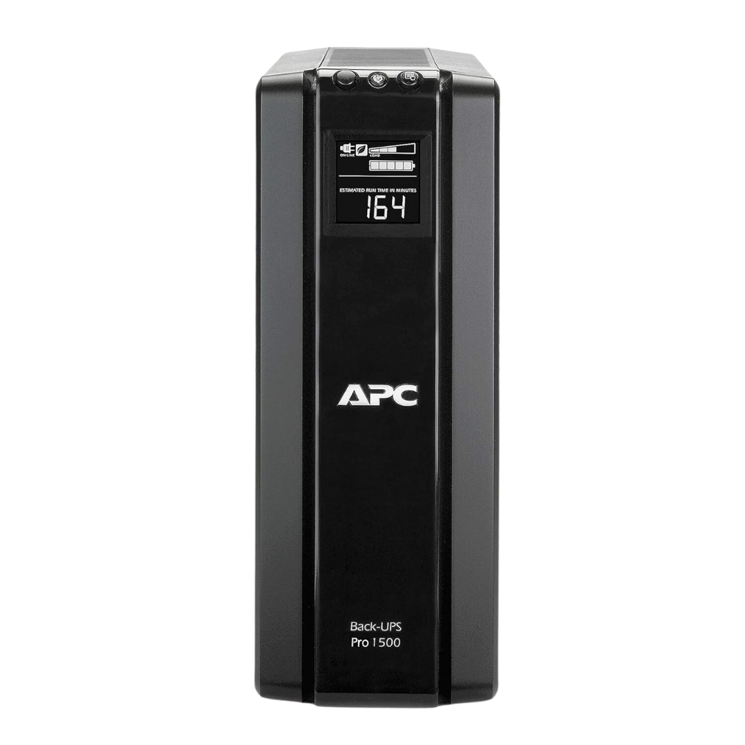 APC Back-UPS Pro, 1500VA/865W, Tower, 230V, 6x 6A Indian outlets, AVR, LCD, User Replaceable Battery