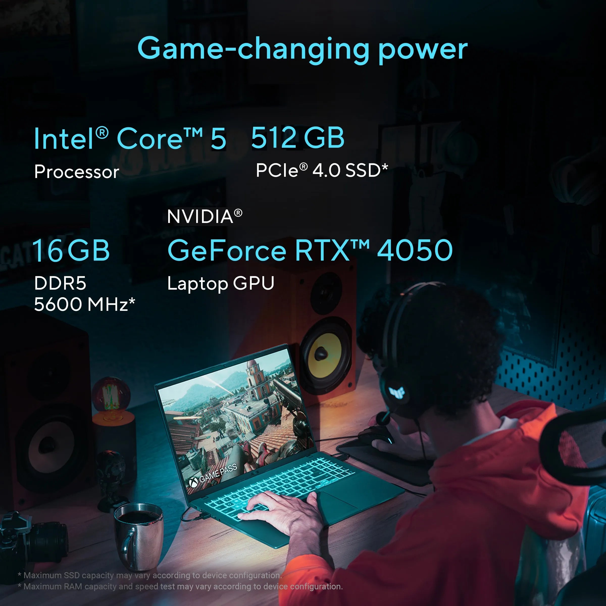 ASUS Gaming V16, Gaming Laptop, Intel Core 5 210H, RTX 4050,16GB, 512GB M.2 NVMe PCIe 4.0 SSD, 16.0", WUXGA, V3607VU-RP550WS - | Buy Online at Shwetha Computers