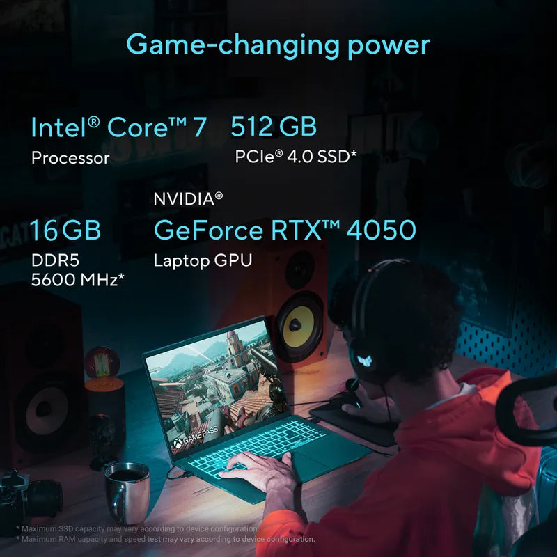 ASUS Gaming V16, Intel® Core™ 5 Processor 210H, 6GB GDDR6 NVIDIA® GeForce RTX™ 4050 Laptop GPU, 16GB, 512GB M.2 NVMe™ PCIe® 4.0 SSD, 16.0
