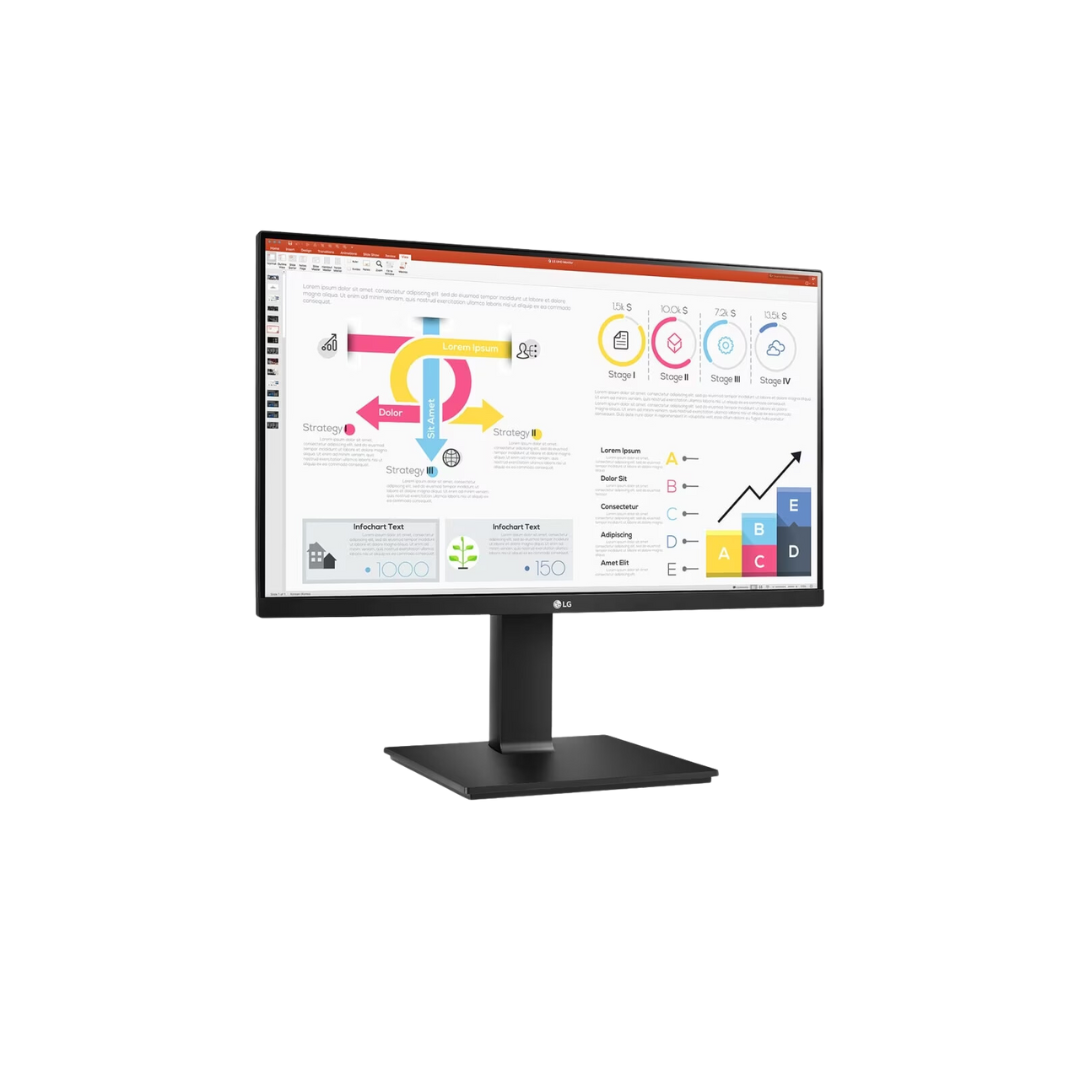 LG 24QP750-B QHD IPS Monitor, 23.8 inch, 2560 x 1440, HDR 10, AMD FreeSync™, Wall Mountable