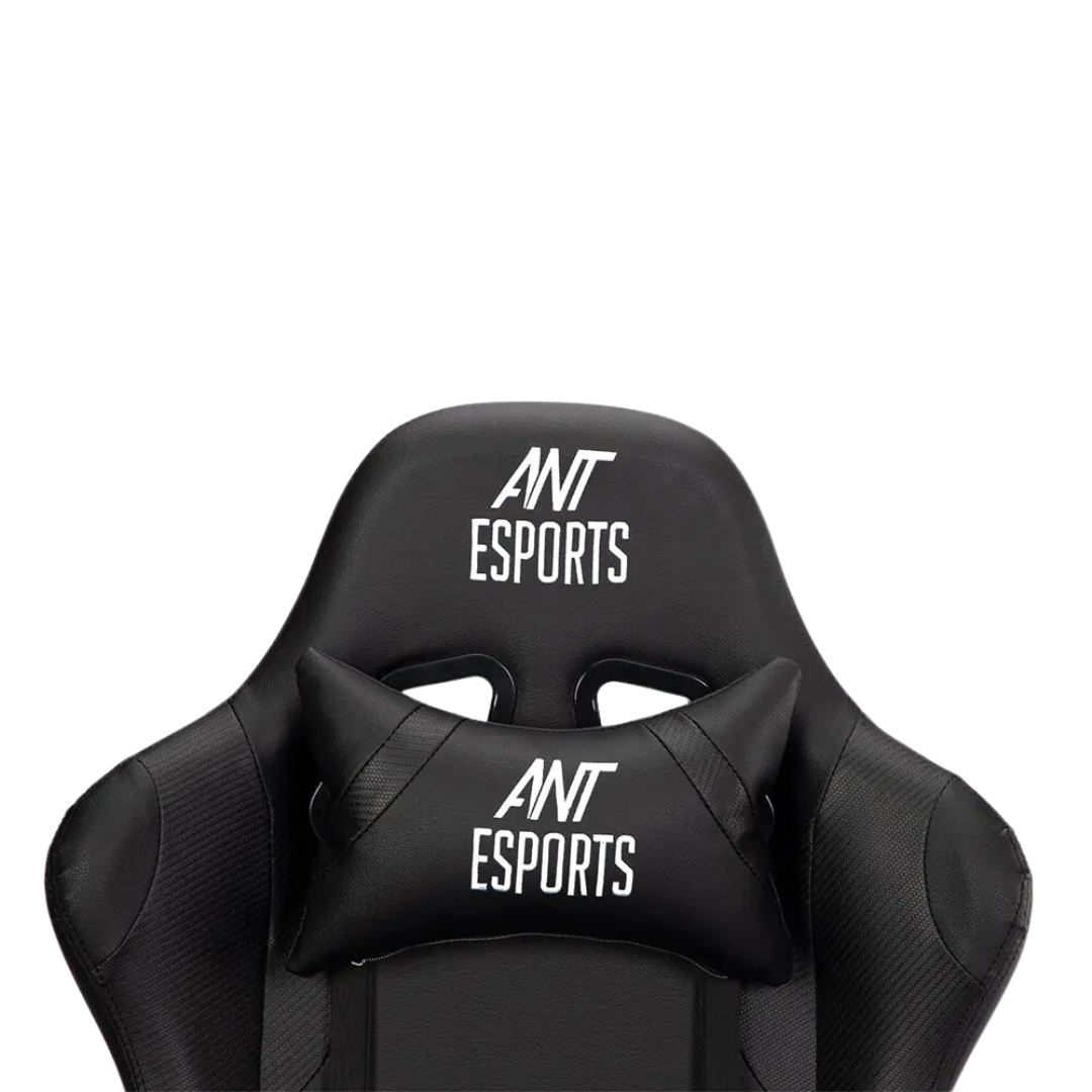 Ant Esports Carbon Gaming Chair Black - Adjustable Lumbar Support, 150-Degree Tilt, 4D Armrests