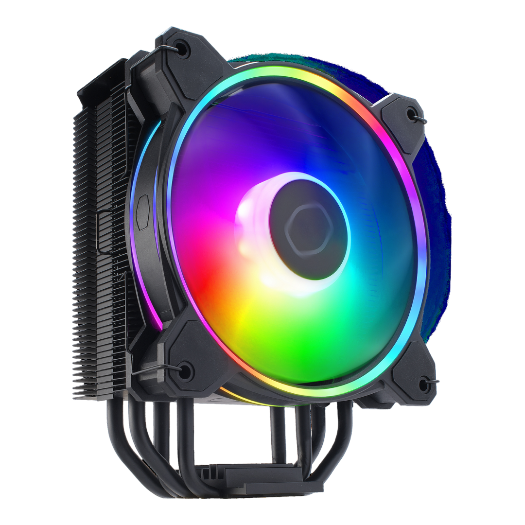 Cooler Master AIR Cooler 212 HALO Black - 4 Heat Pipes, Addressable RGB Fan, LGA1700/LGA1200/AM5 Compatible