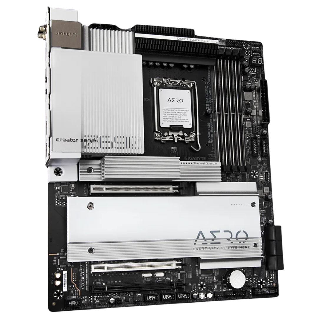 Gigabyte Z690 AERO D DDR5 Motherboard - LGA1700, Intel Z690 Express Chipset, DDR5 6400(O.C.), PCIe 4.0, Thunderbolt™ 4, 10GbE LAN, WIFI 6E, E-ATX