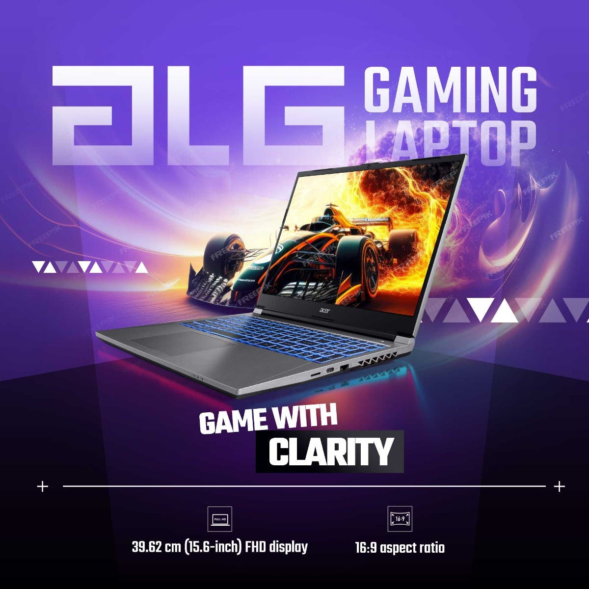 Acer ALG (AL15G-52) Gaming Laptop Intel Core i5-12450H Processor, RTX 2050, 8 GB, 512 GB SSD, 15.6" Full HD,  UN.34CSI.001