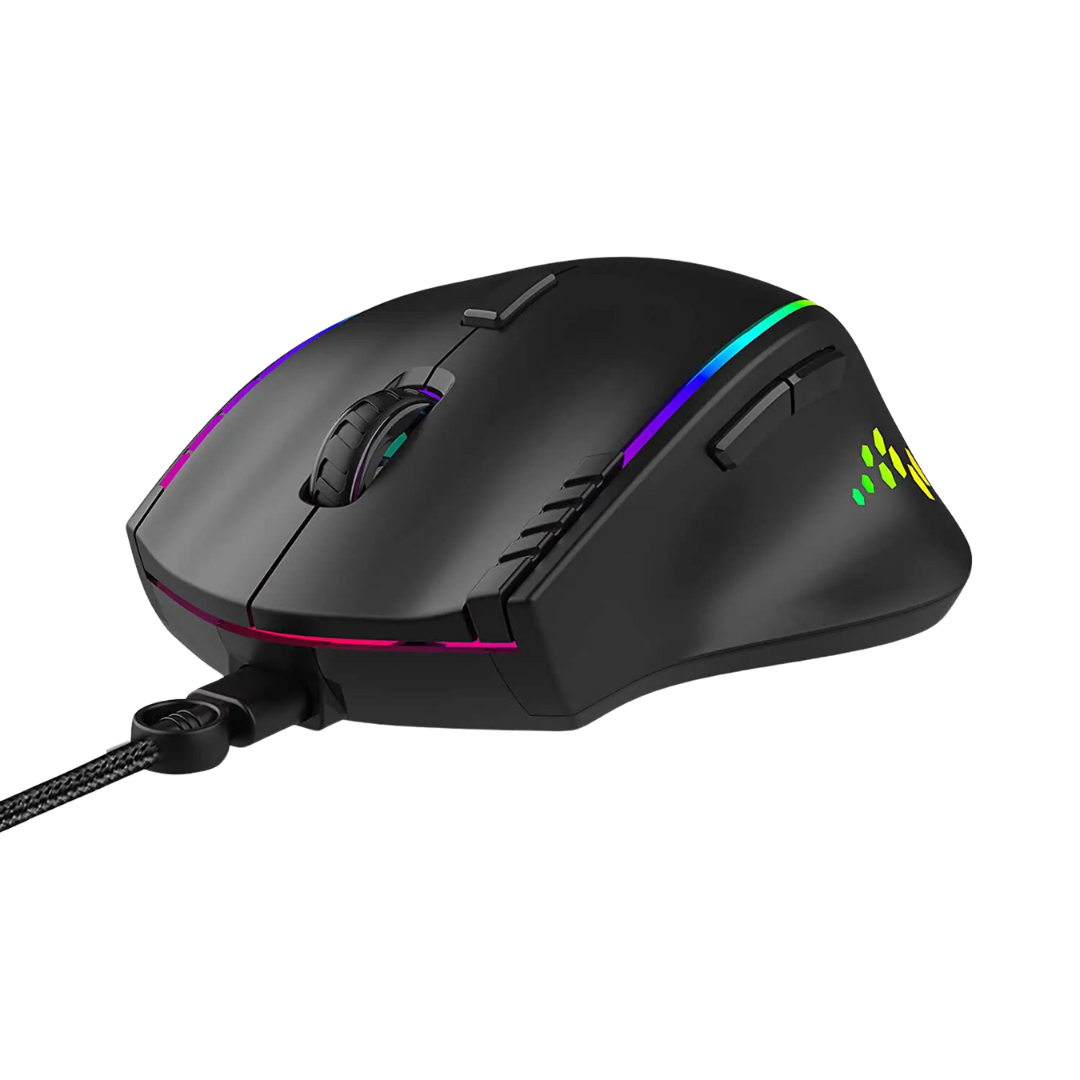 Ant Esports GM600 Wired Optical Gaming Mouse (Black) - 4800 DPI, 725F Optical Sensor