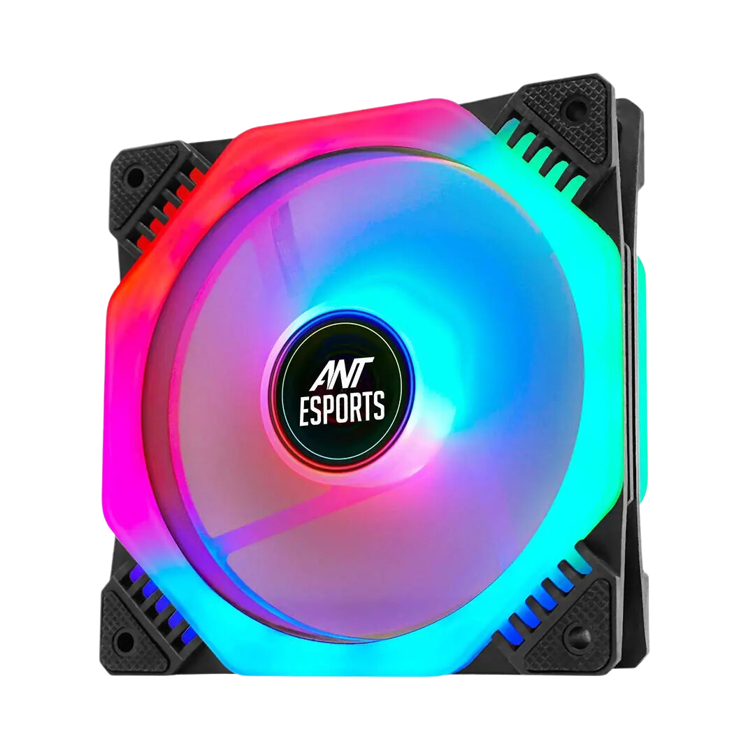 Ant Esports Octa Flow 120 RGB Case Fans - 120 x 120 x 25 mm, 12V DC, 38 CFM, ? 20 db (A), 1200 RPM