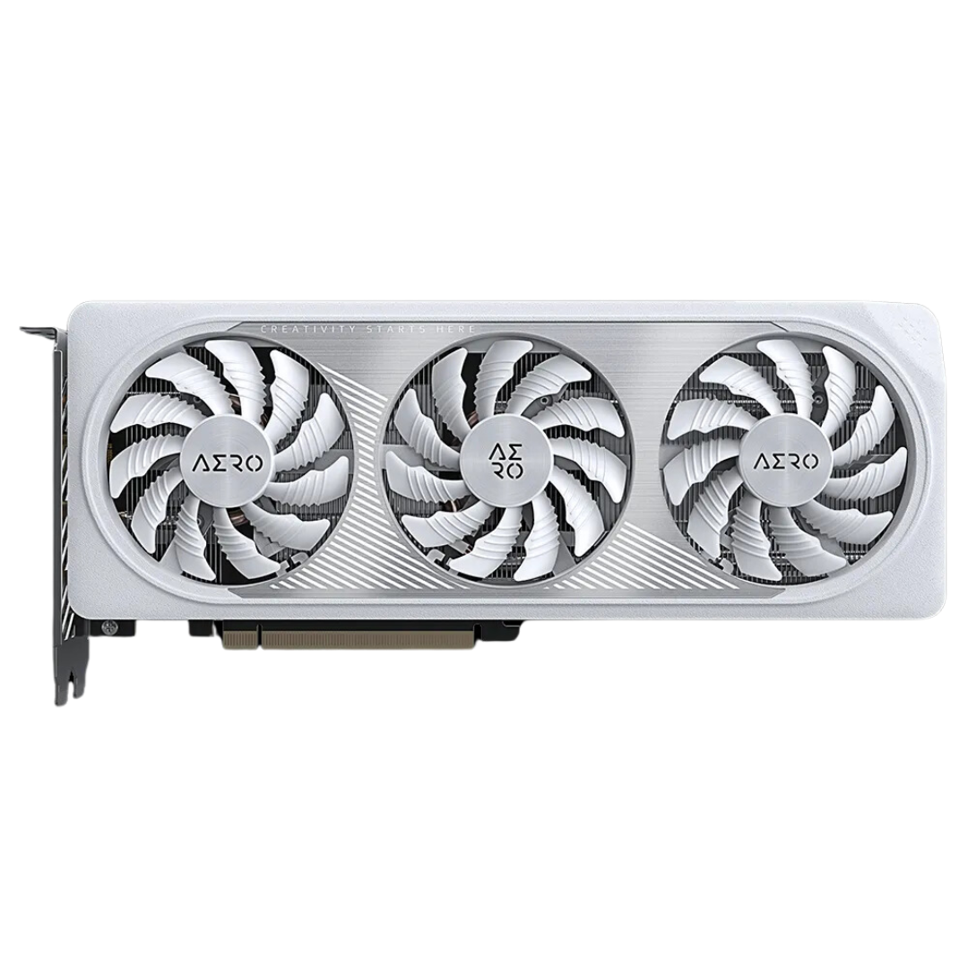 Gigabyte RTX 4060 AERO OC 8GB DDR6 Graphics Card - GeForce RTX™ 4060 Ti, 2580 MHz, 8GB GDDR6, 7680x4320 resolution.