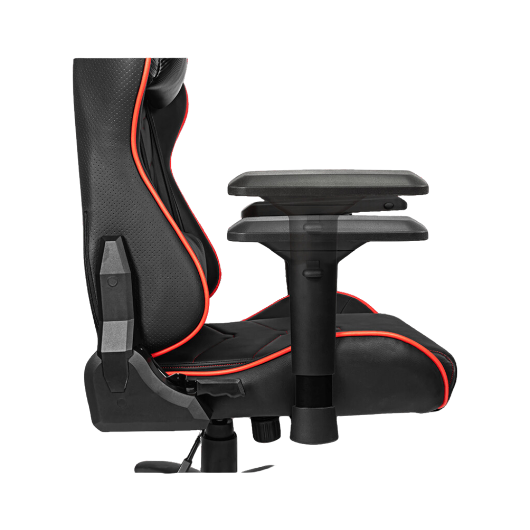 MSI Gaming Chair (Black) MAG CH120 X - High Back, Adjustable Armrests, PVC Leather, Steel Base