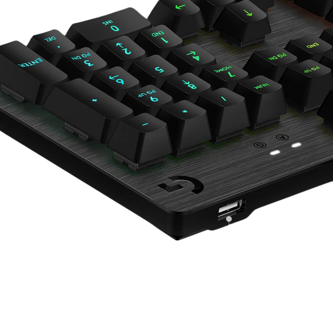 Logitech G 512 RGB Mechanical Gaming Keyboard, GX Blue Switches, USB 2.0, Backlit, Programmable Keys